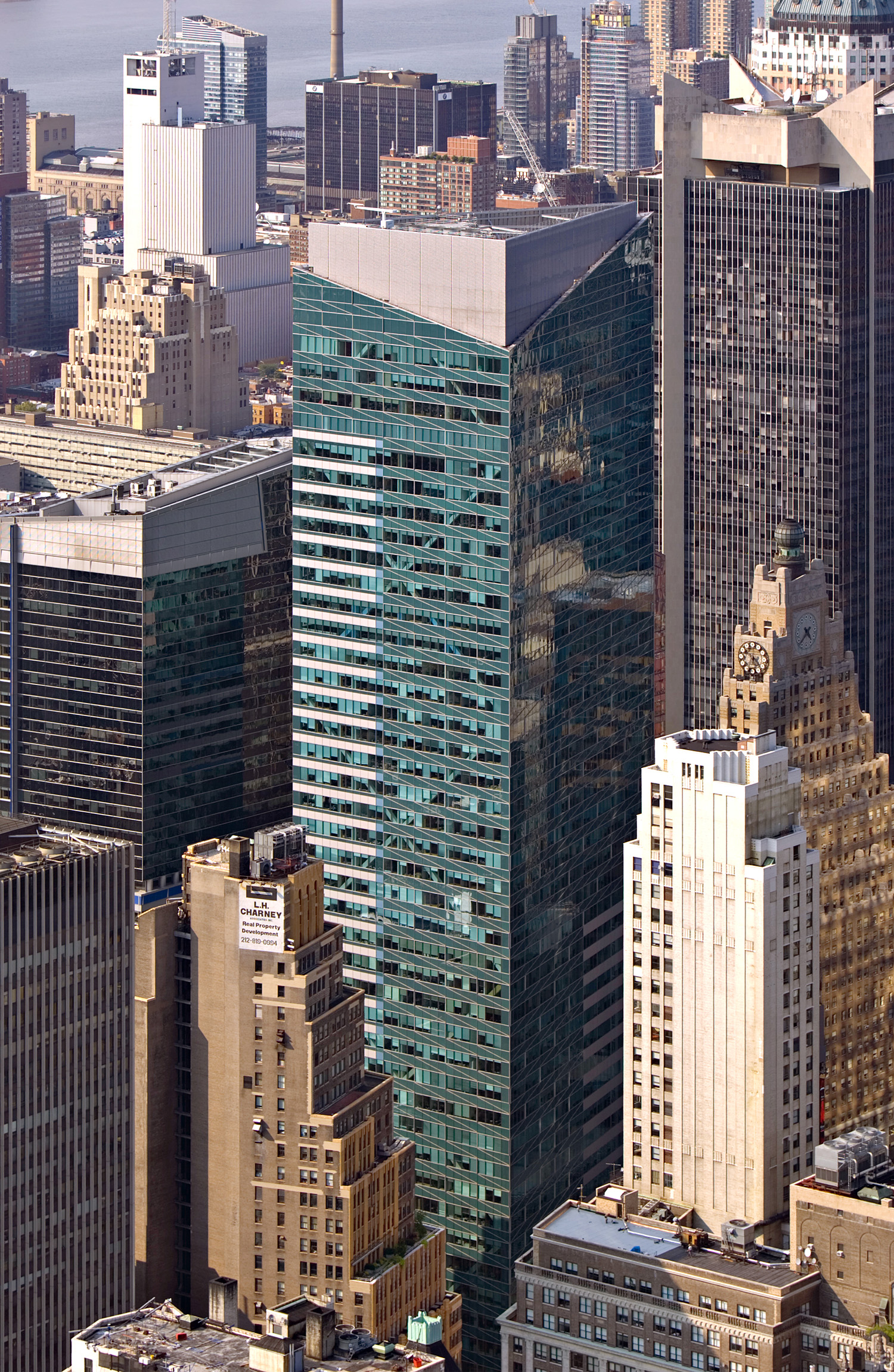Times Square Tower, New York City - View from Empire State Building. © Mathias Beinling